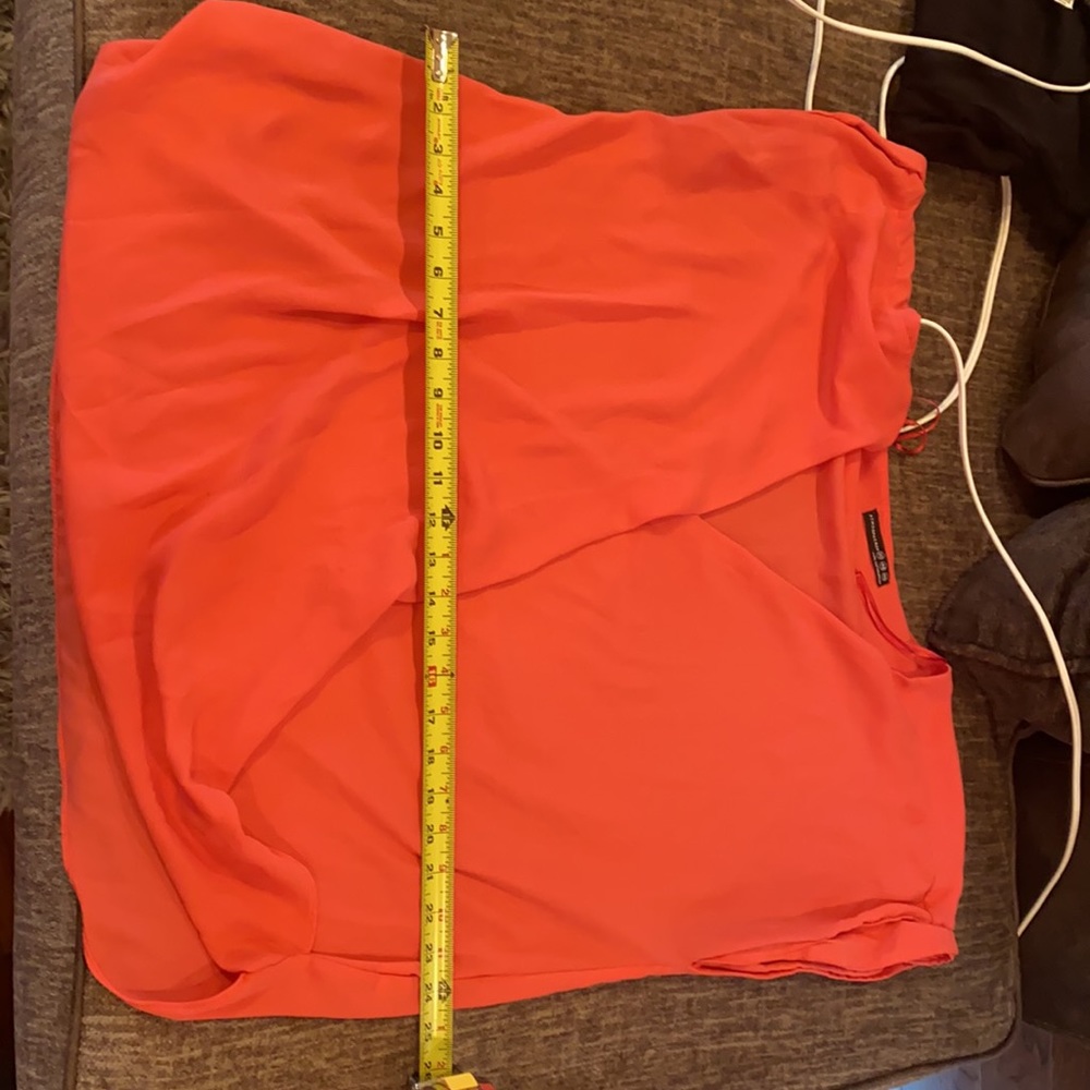 Coral silk shirt - Picture 2 of 4
